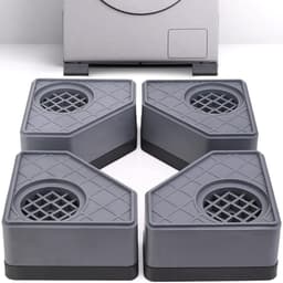 4 trillingsdempende pads voor wasmachines - zeer slijtvaste vierkante rubberen voetjes — thumbnail 1