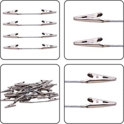 20 Stuks Dubbelzijdige Alligator Clips voor Foto's en Memo's - Zilvere Draad Klemmen — thumbnail 3