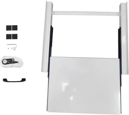 Stapelset Wasdroger - Verbindingsframe - Ruimte Besparen - Uitschuifbare Plank - 60 Cm Apparaten - Zwart — thumbnail 3