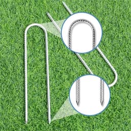 Grondpalen Stalen haringen Trampoline nietjes Grondankers Luifel Metalen Haken Swing Camping Graaf Verdediging Schuren - 30 cm - 3 stuks opbergen — thumbnail 4