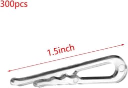 Bevestigingsclip - 300 Stuks - Shirtclip - Kunststof - Verpakkingsclip - Plastic krokodillenklemmen - Confectieklem overhemd - Voor het bevestigen van shirts - Voor stropdassen/ sokken - Geschikt voor kleding en verpakkingen - 38 mm - Transparant — thumbnail 2