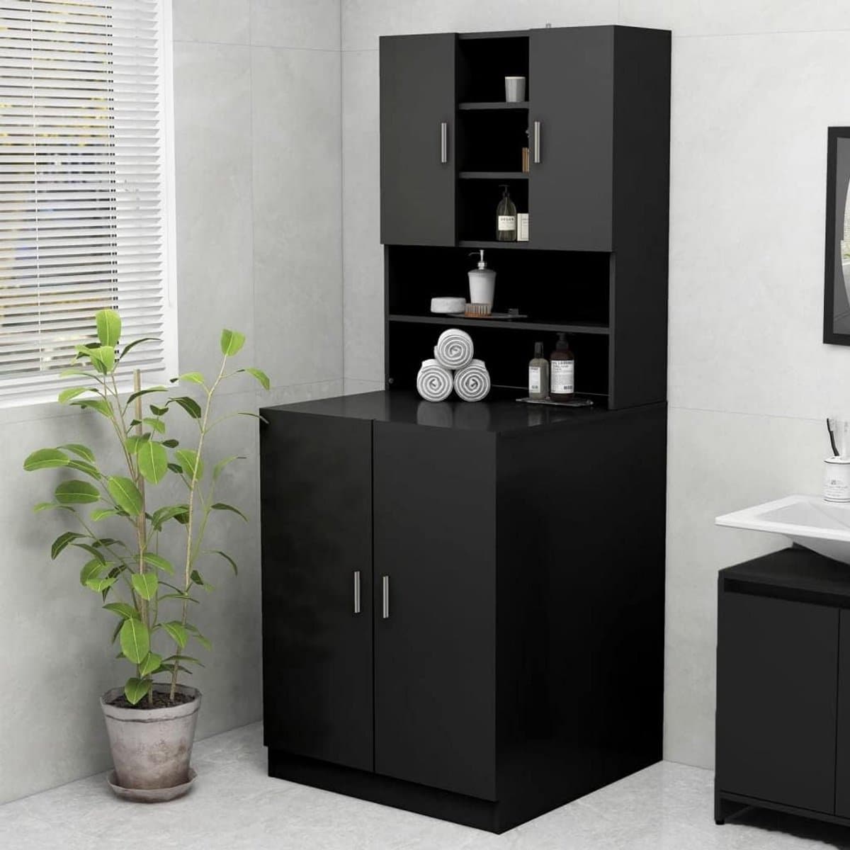 Wasmachine Ombouw - Opbouwmeubel Kast - Meubel Rek - Opbergsysteem — afbeelding 1