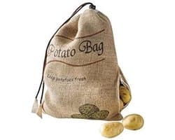 Jute Opbergzak met Trekkoord voor Aardappels en Groenten - Ademend en Beschermend