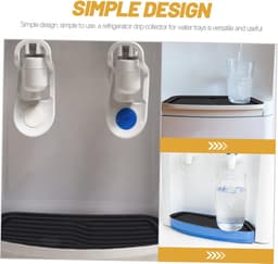 Lekbak Siliconen - Waterdispenser Bakje - Koelkast Keuken - Antislip Ontwerp - 20.5x8.5cm - Zwart — thumbnail 5