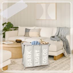 CLVP® Wassorteerder 3 Vaken - Wasmand - Wassorteerder - Lichtgrijs — thumbnail 5