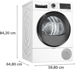 BOSCH WQG233DKPL - Wasdroger - 8 kg Vulgewicht - 64 dB - Wit - Warmtepompdroger - Voorlader - Poolstalig display — thumbnail 4