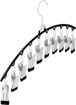 Set van 5 RVS Waslijn Clips Hanger met 50 Anti-slip Klemmen - Ruimtebesparend Droogrek — thumbnail 4