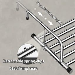 Vouwbaar droogrek - Kledingdroger balkon - Ruimtebesparend drogen - Verstelbaar aan radiator - Compact ontwerp — thumbnail 1