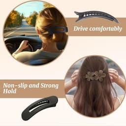 8x Grote Platte Haarspelden voor Dames – Antislip Eendensnavel Clips — thumbnail 5