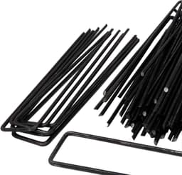 50x Grondankers U-Vorm 150mm - Verzinkte Tuinharingen voor Folie, Worteldoek en Slangen — thumbnail 4