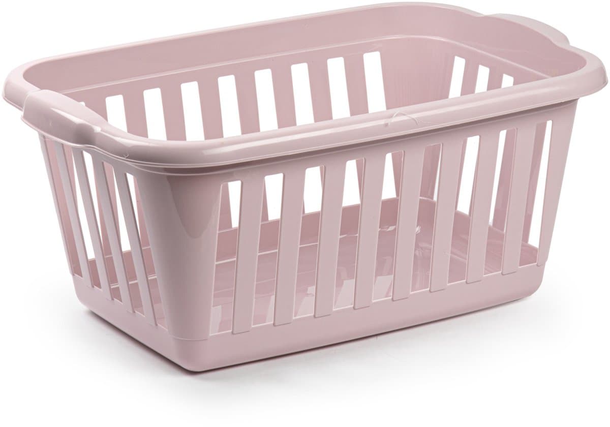 Plasticforte Wasmand - roze - kunststof - 40 liter - 60 x 40 x 26 cm - manden voor wasgoed - huishouden- opbergmand — afbeelding 1