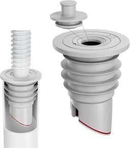 Afvoerplug wasmachine - Afvoerplug afdekking vloer - Siliconen afdichting gootsteenafvoer - Afvoerplug wastafel - 1,38" - 1,57" [(45-50mm)] — thumbnail 1