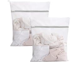 Ibenzoa® Set van 2 Mesh Waszakken met Ritssluiting voor Delicate Was en Reizen, 30 x 40 cm