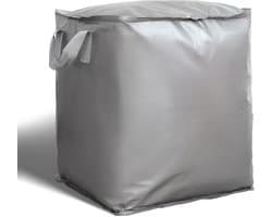Opvouwbare wasmand - Grote wasmand - Grote opbergtas - Grote draagtas - Reistas - Opbergtas, Verhuisdoos, Kledingopbergtas, Verhuistas - Zilver