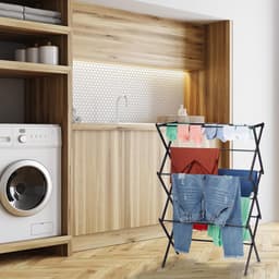 Klein wasrek - ruimtebesparend - grijs - metaal — thumbnail 5