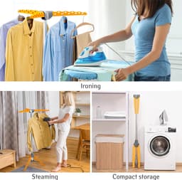 Tatkraft PALM Inklapbaar Droogrek 42 kleding hangers - Droogtoren - Wasrek - Droogrek Hangend - Wasrek Inklapbaar - Droogmolen - Opvouwbaar Staand Kleding Droogrek - Wasdroogrek - Droogrekken - Wasrek Staand - Voor Badkamer/Balkon/Binnen/Buiten — thumbnail 3