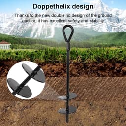 40 cm lang zware belasting grondankers voor paviljoen trampoline campingtent schommel carport met dubbele helix constructie — thumbnail 2