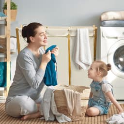 Wasmand - 3 vakken en 2 afneembare zakken - geschikt voor badkamer slaapkamer woonkamer — thumbnail 2