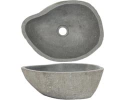 Ovale Riviersteen Wastafel 37-46 cm - Stijlvolle Badkamer Gootsteen