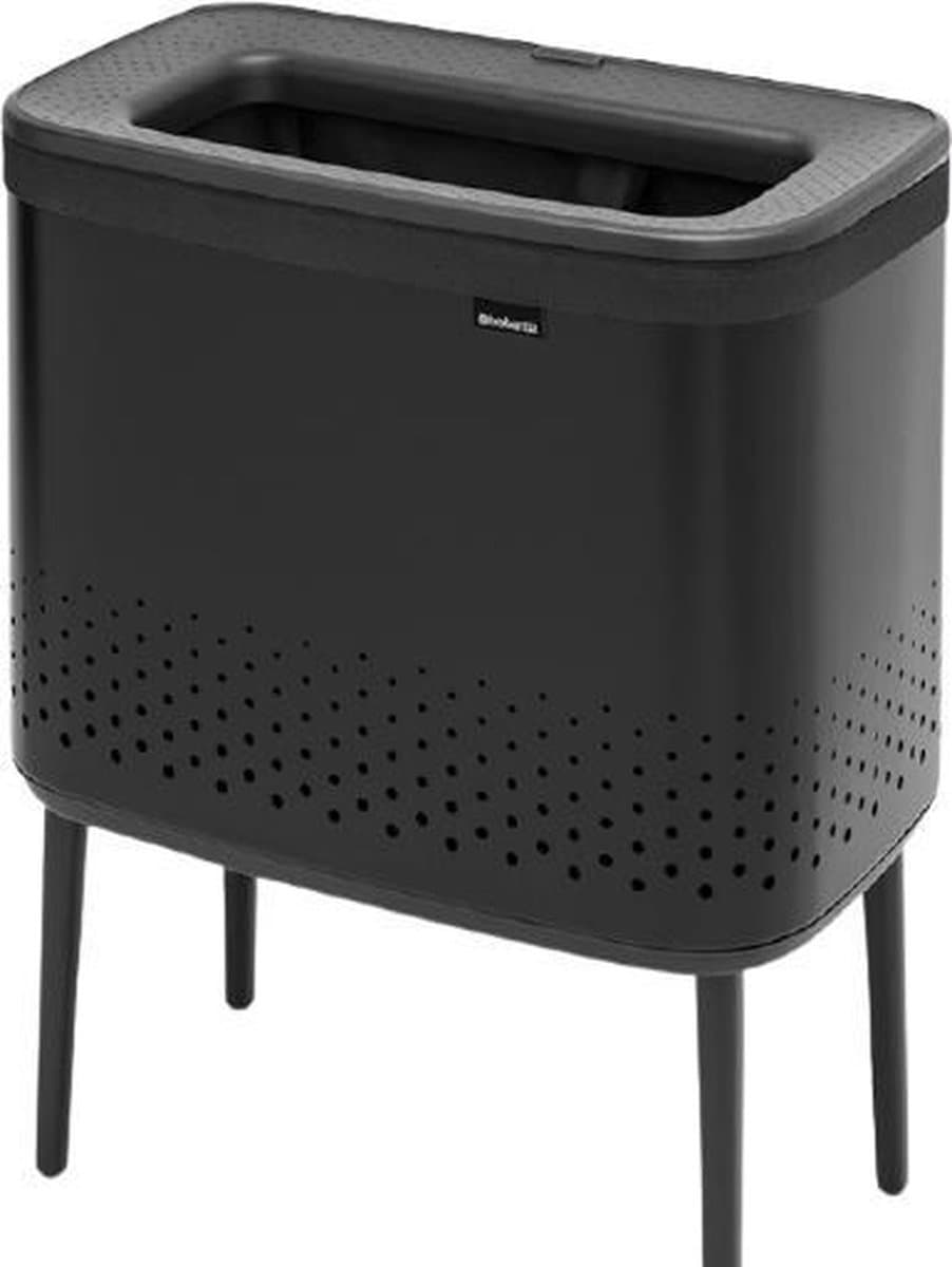 Brabantia Bo Wasmand - met Deksel - 60 l - Matt Black — afbeelding 1