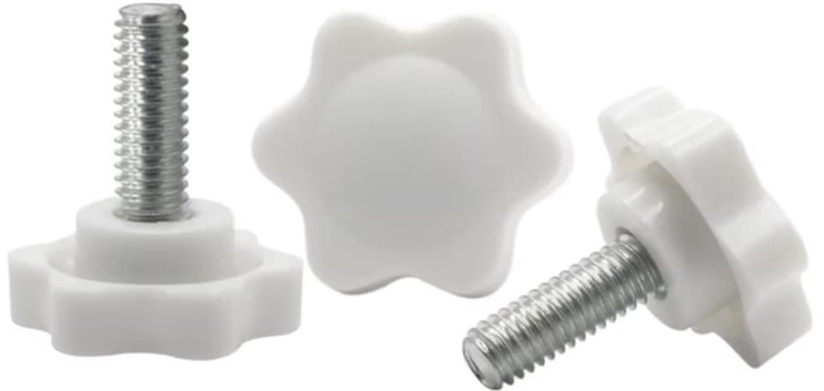 Dailygoods - Dailygoody - Sterschroef kunststof stergreep klemknop - Handig vastzetten - M6x16mm - 10 stuks - Duimschroef - Voor diverse toepassingen - Kunststof — afbeelding 1