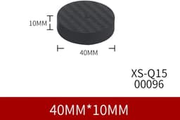 Luidspreker Isolatie - Demper Voetjes - Geluid Verbeteren - Carbon Fiber Materiaal - 40x10mm - Zwart — thumbnail 5