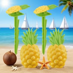Strandstoel Handdoekclips - Strandlaken Knijpers - Buiten Zitten - Winddicht Ontwerp - 4 Stuks - Ananas — thumbnail 3