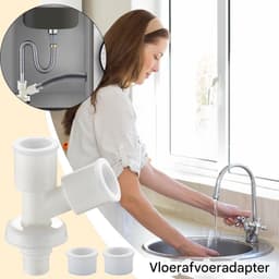 Vloerafvoeradapter - Wasmachine aansluiting - Lekkage voorkomen - Geen snijden nodig - 17 x 15 x 7.2 cm - Grijs — thumbnail 5