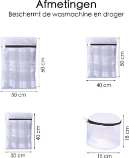 Okado Waszakken Set 7 stuks – Wasnetten met ritsbescherming – Voor delicaat wasgoed & BH’s – Fijnmazig polyester – Beschermt kleding en wasmachine – Ook als packing cubes travel organizer — thumbnail 5