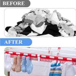 Dailygoods - Dailygoody - Sokkenclips - Multifunctioneel sokkenwasrek - 4 stuks kunststof - Praktisch voor ondergoed en handdoeken - Handig voor kleding - Ideaal v.. — thumbnail 2