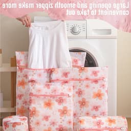 Set van 4 Waszakken in Diverse Maten voor Ondergoed, Shirts, Sweaters en Babykleding met Rits — thumbnail 2