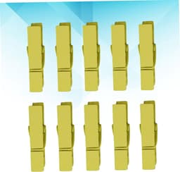 Houten Knijpers - Kleine Clips - Foto's Ophangen - Natuurlijk Hout - 3.5 cm - Geel — thumbnail 5