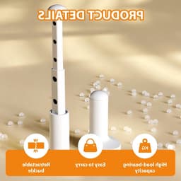 2 Pack Reis Droogrek Klein Draagbaar Wanddroger Uittrekbaar Ruimtebesparend Vouwbaar Kledinghanger voor Buiten Camping en Hotels — thumbnail 2
