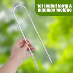 Set van 6 Grondankers van Gegalvaniseerd Staal, 30 cm, Robuuste U-Vormige Haringen voor Tent, Trampoline en Campingbevestiging — thumbnail 3