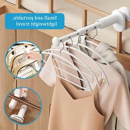 Draagbaar reisdroogrek voor binnen en buiten - Uittrekbaar en opvouwbaar - Set van 2 - Ideaal voor hotels, appartementen, camping. — thumbnail 5