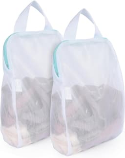 2 stuks wasnetten met handvatten, 10 x 12 inch wasnet voor wasmachine, ideaal voor lingerie, sokken en babykleding — thumbnail 1