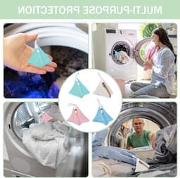 Set van 4 Mini Triangle Waszakken - Kleine Mesh Tassen voor Wasmachine met Rits en Ophanglus voor Ondergoed, Sokken en Delicate Kleding (4 Kleuren) — thumbnail 5