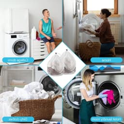 Set van 2 wasnetten met trekkoord voor delicate kleding, ideaal voor wasmachine en reizen, 19.7"x23.7"/23.7"x31.5 — thumbnail 5