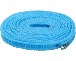 Waslijn 2 stuks - Reis waslijn - Kleding drogen - Antislip ontwerp - 5 meter - Blauw