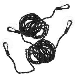 Waslijn Camping - Reiswaslijn Kledinglijn - Kleding Drogen - Antislip Elastisch - 2 stuks - Zwart — thumbnail 4