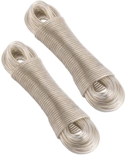 Dailygoods- Waslijn Uittrekbaar 30m - 2 Pack - Stalen Kern - Roestvrij en Waterdicht - Duurzaam - PVC Coating - Waslijn Touw — thumbnail 1