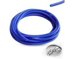 Dailygoods- Vacuümslang 6 meter - Hoge Temperatuur - Onderdrukslang - Siliconen Slang - Klemmen Ø 6-12 mm - ID 4mm, OD 8mm - Siliconenslang