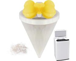 Haarfilters Wasmachines - Pluisvangers - Kleding Reinigen - Herbruikbaar Ontwerp - 4.5 cm - Geel