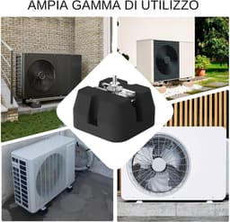 Rubberen voetjes - Airco steunen - Trilling dempen - Robuuste constructie - 4 stuks - Zwart — thumbnail 5