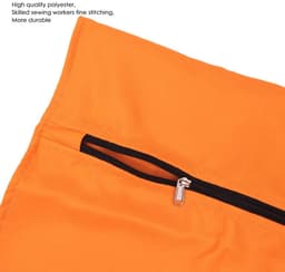 Waszak Voor Huisdieren Wasgoed - 65x70cm - Met Rits Voor Wasmachines - Vangt Dieren Haren Op - Oranje — thumbnail 2