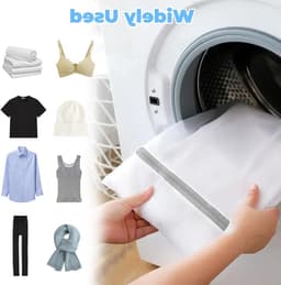 Set van 8 Wasnetten voor de Wasmachine 40x30cm, Kleine Waszakken met Verborgen Rits, Ideaal voor Fijne Was, T-Shirts, Ondergoed en Kousen — thumbnail 3