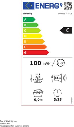 Samsung Bespoke DV90BB9445GBS2 - Warmtepompdroger - Zwart — thumbnail 2