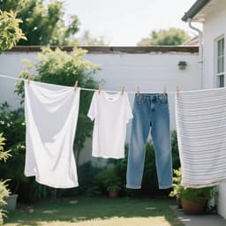 Wasknijperlijn Set - Waslijn Buiten - Kleding Drogen - Extra Sterk Staalkern - 2x 30 Meter - Transparant — thumbnail 3