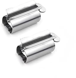 Dailygoods- Tandpastabuis Knijper 2 Stuks - Roestvrij Staal - Multifunctioneel - Handig in Gebruik - Duurzaam - Geschikt voor Buis van 3,15 Inch - Tandpastadispencer — thumbnail 1