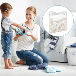 Wasmachine Wasnet Set van 4 Stuks, 50 x 60 cm, Herbruikbare Waszak voor Kleding, Grote Waszak met Handvat voor Delicate Kledingstukken en Reisgebruik — thumbnail 3